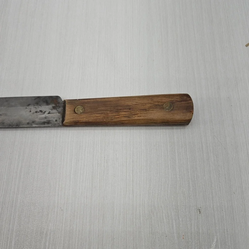 Vintage Old Hickory Ontario Knife Co Tru-Edge Carbon Steel Slicer Made in USA